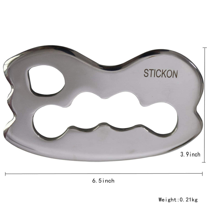 [Australia] - STICKON Stainless Steel Gua Sha Scraping Massage Tool IASTM Tools Great Soft Tissue Mobilization Tool (STICKON-01) 
