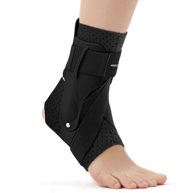 Right Ankle Brace for Women & Men - Ankle Support Sprained Ankle Brace for Achilles,Tendon,Sprain,Injury Recovery,Ankle Support Brace for Running, Basketball, Football (Black,M,Right) M Right