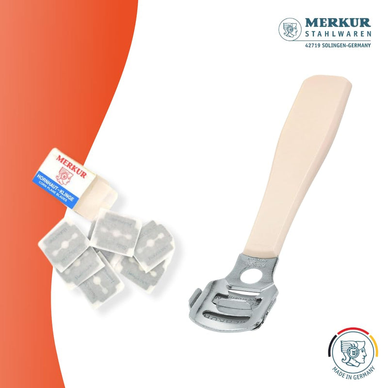 [Australia] - MERKUR Corn Callus Razor 923 With 10-Pack Callus Blades | Steel PA | Made in Germany 