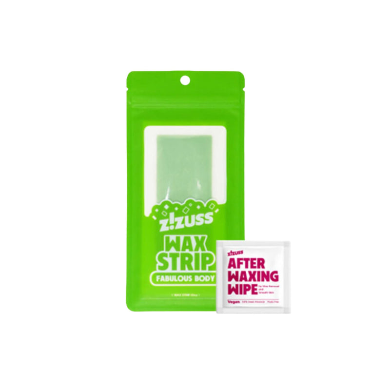 Fabulous Body Wax Strips for Hair Removal, 20 Count - Waxing Strips for Legs, Arms, Armpits and Wide Parts + After Waxing Wipe with 100% Almond Oil