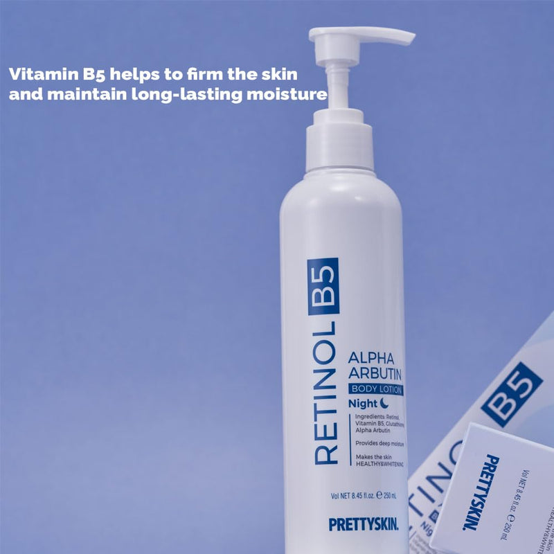 PRETTYSKIN Deep moisture Korean Body Lotion with Retinol, Vitamin B5-8.45fl.oz.(250ml) (Retinol B5) | Vitamin B5, 8.45 fl.oz. (250ml) Retinol B5