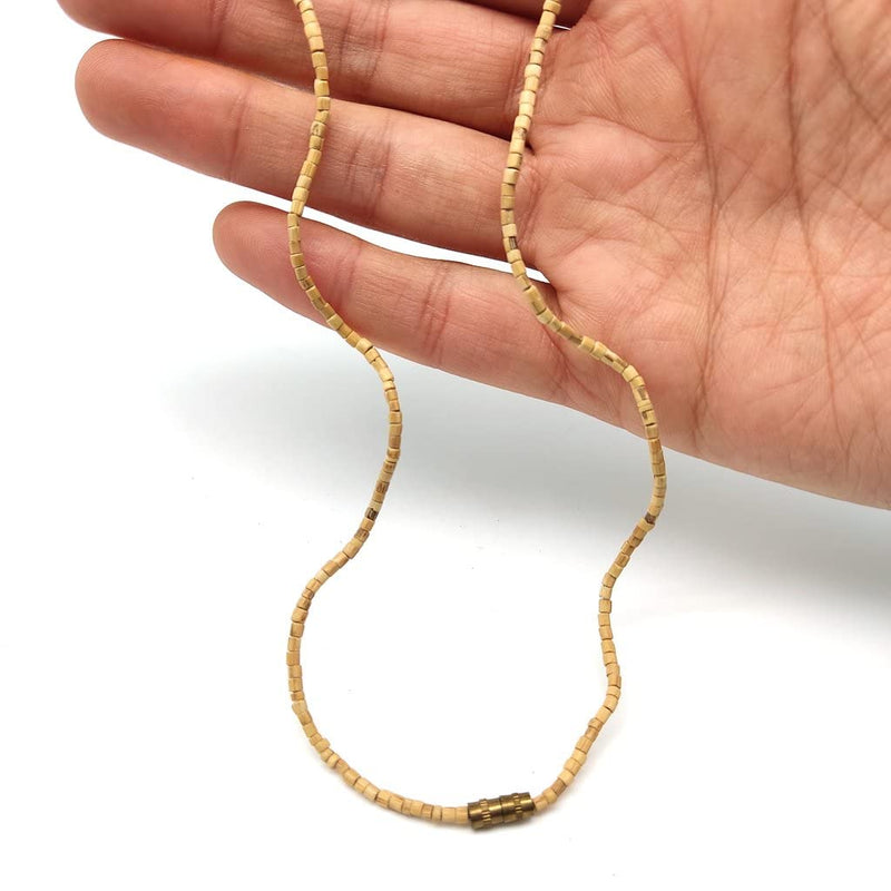 Naisha Tulsi Holy Basil Japa Mala 108+1 Beads & Tulsi Kanthi Mala Tulsi Ki Mala 2 Round Neck Mala Original for Daily Mantra Jaap, (Pack of 2), Wood, rudraksha