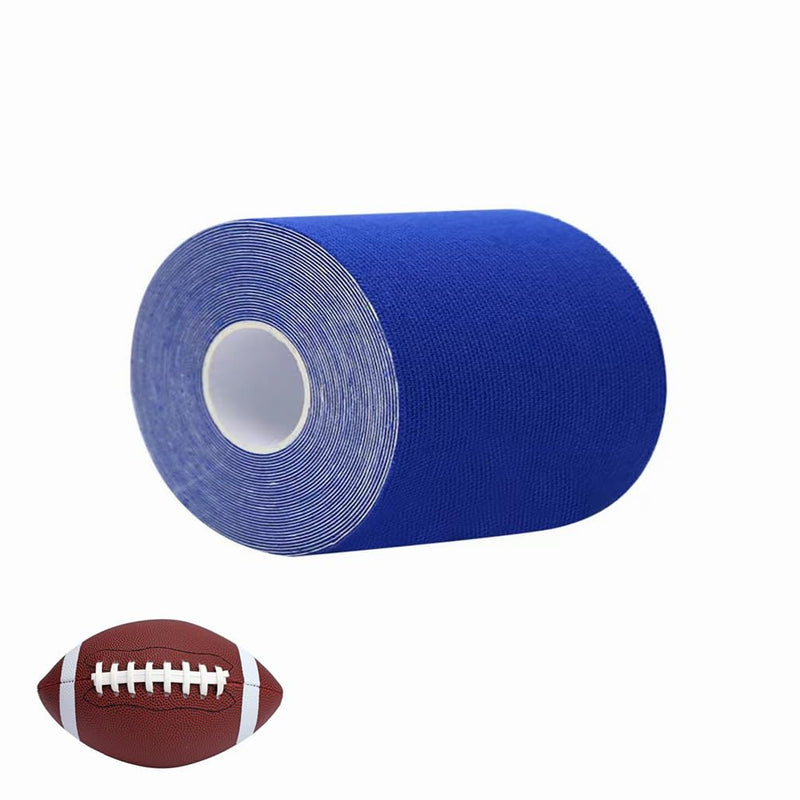 4 Inches X 10.9 Yards Blue Turf Tape Football - Extra Wide - Latex Free Sport Tape - Ultra Sticky Athletic Tape - Waterproof & Flexible