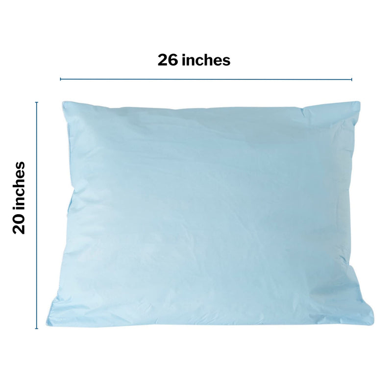 [Australia] - McKesson Medical Pillow [1 Count] Limited Reusable Hospital Bed Pillows, Fluid Moisture and Stain-Resistant, Blue, 20 in x 26 in 20 x 26 Inches (1 Count) 