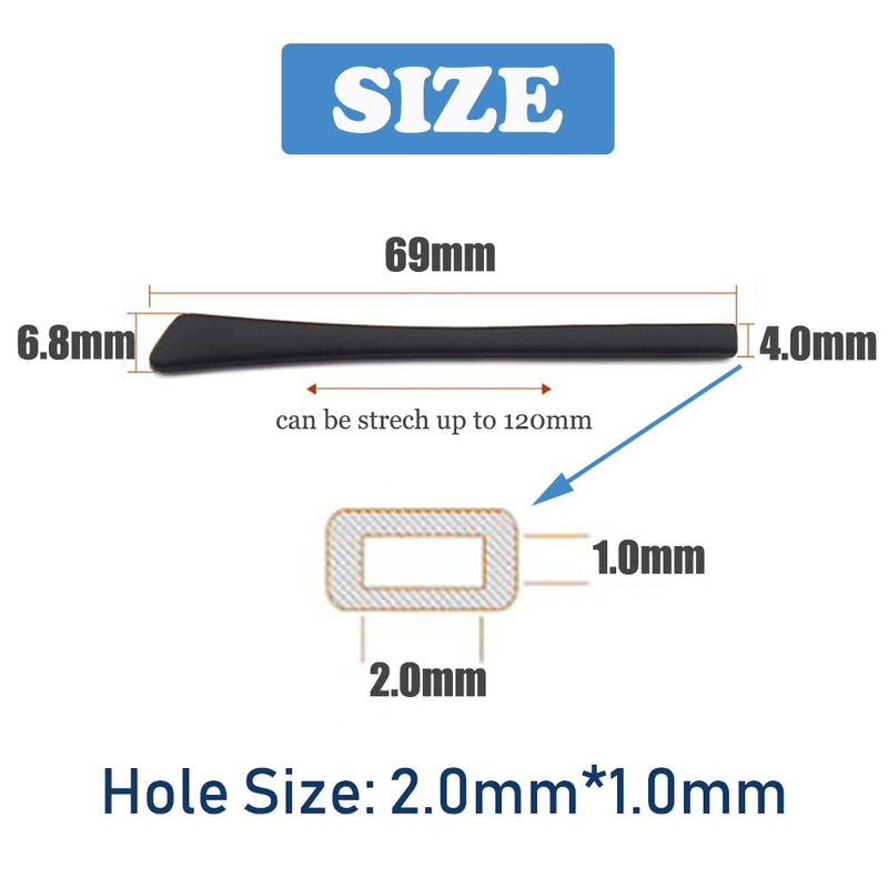 [Australia] - Eyeglass Replacement Temples, Silicone Glasses End Tips Ear Sock Sleeve for Thin Metal Eyeglass Legs,8 Pairs Black 