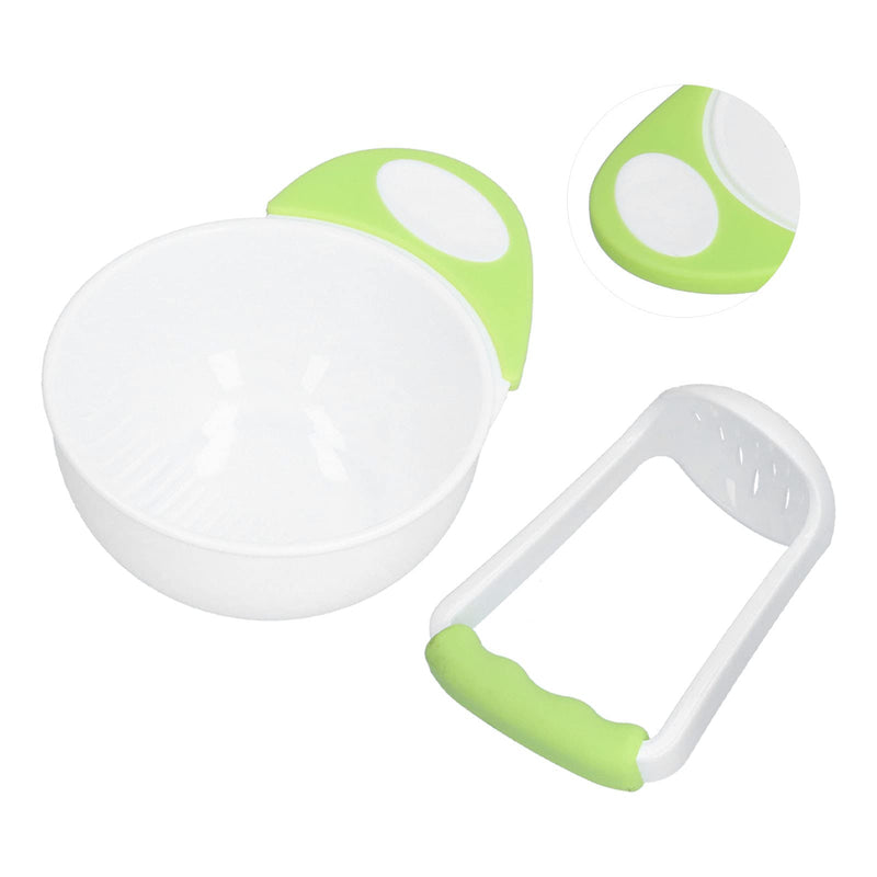 [Australia] - Baby Food Mash Bowl, Convenient Professional Easy Use Anti Scalding Baby Food Masher Bowl Set for Baby Food Mash Bowl for Make Vegetable Puree Fruit Puree 