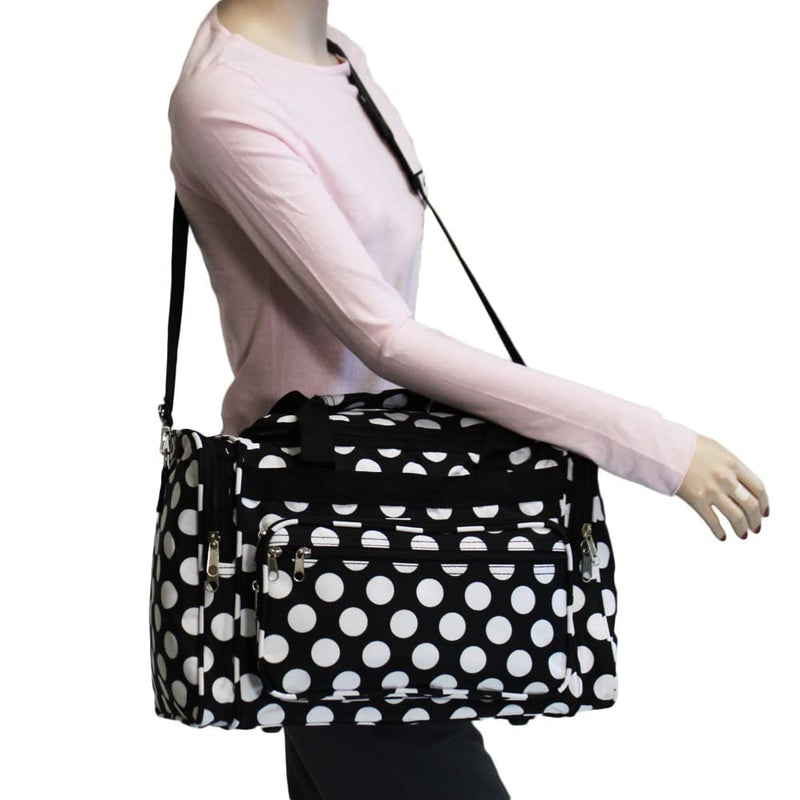 World Traveler 81T16-635 Duffle Bag, One Size, Black White Dot II
