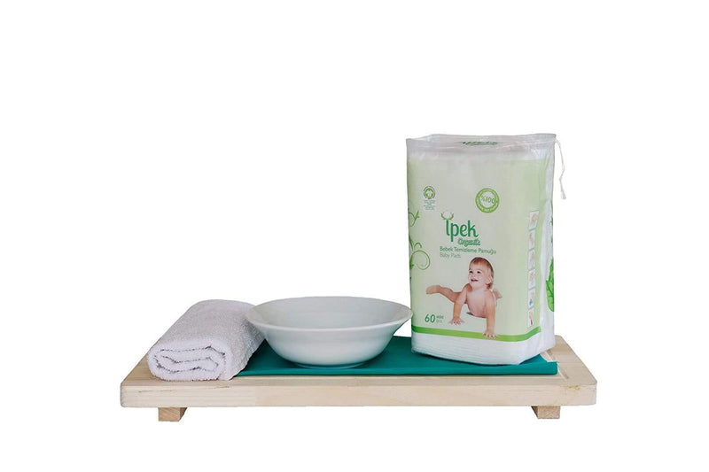 [Australia] - Baby Organic Large Dry Pads 100% Cotton Squares for Baby Care Diapering (120 Count) 60 Count (Pack of 2) 