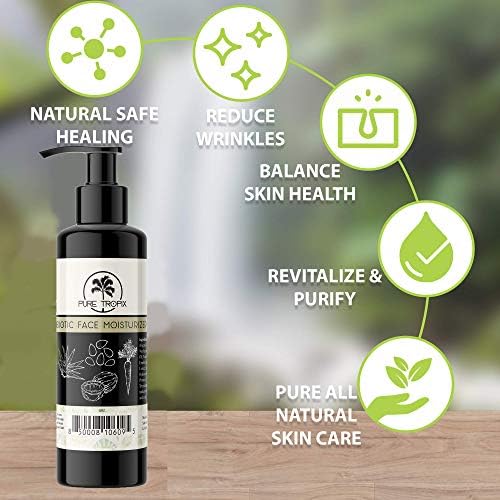Pure Tropix Organic Exotic Face Moisturizer – Hydrating Facial Cream with Aloe Vera, Jojoba Oil, Shea Butter & Vitamins C + E | Nourishing Daily Moisturizer for Radiant Skin | 4 Oz (118 ml)