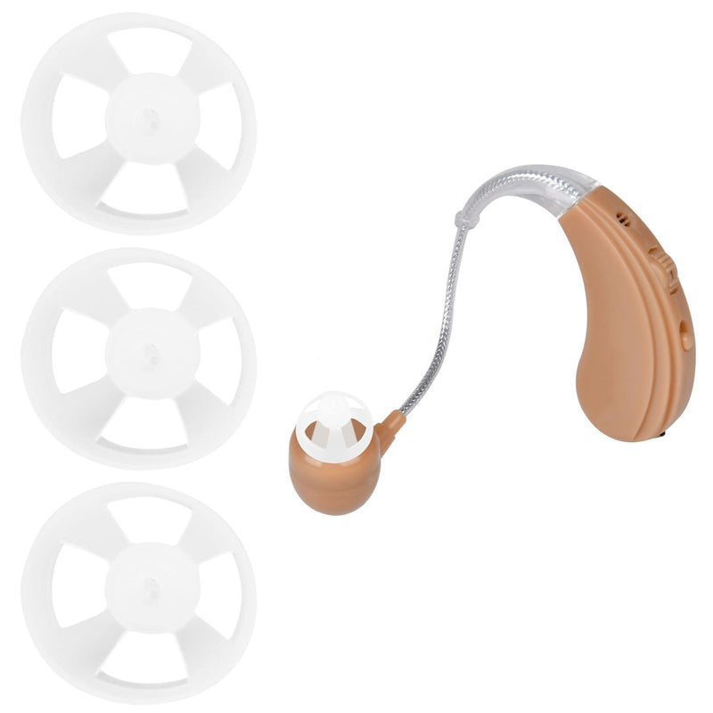 EMSea 10PCS Open Hearing Aid Domes Soft Silicone Single Layer Audiphone Ear Tips Replacements Earbud for Hearing Aid Devices Accessories Small Size 6mm