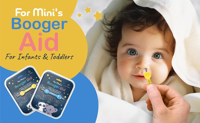[Australia] - For Mini's Booger Aid - Gentle, Safe, and Non-Toxic Nose and Ear Cleaning Tool for Infants and Toddlers (Blue, Small) Blue 