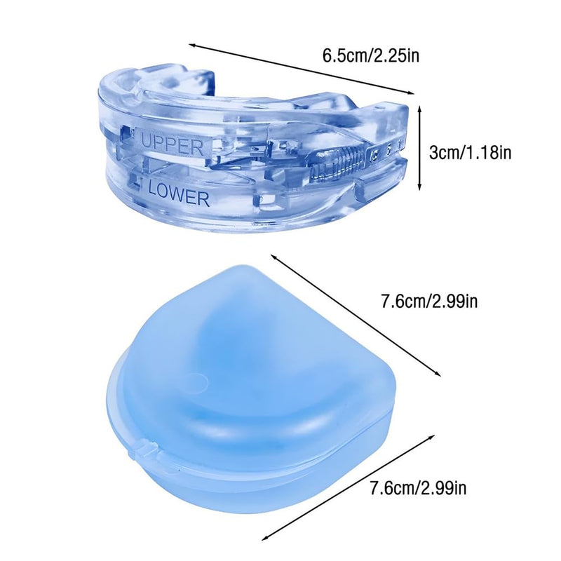 [Australia] - HOVCEH snoring splint, snoring stopper adjustable, anti snoring splint, grinding splint for night, snoring stopper for men women, effective against snoring against teeth grinding - blue 