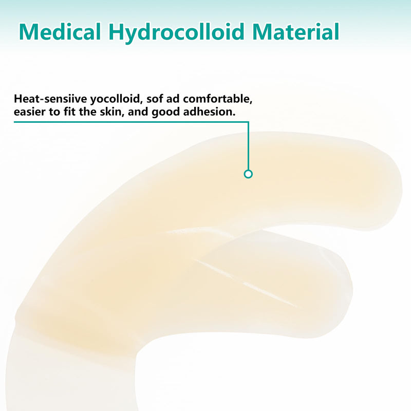 [Australia] - Ostomy Barrier Strips [Pack of 20], Elastic Barrier Strips for Colostomy Bags, Latex-Free Skin Barrier Strips,Hydrocolloid Ostomy Extenders,Waterproof Half Rings for Sealing Ostomy Bag 