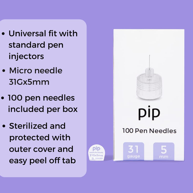 [Australia] - Pip Insulin Pen Needles (31G 5mm) 100 Pieces 
