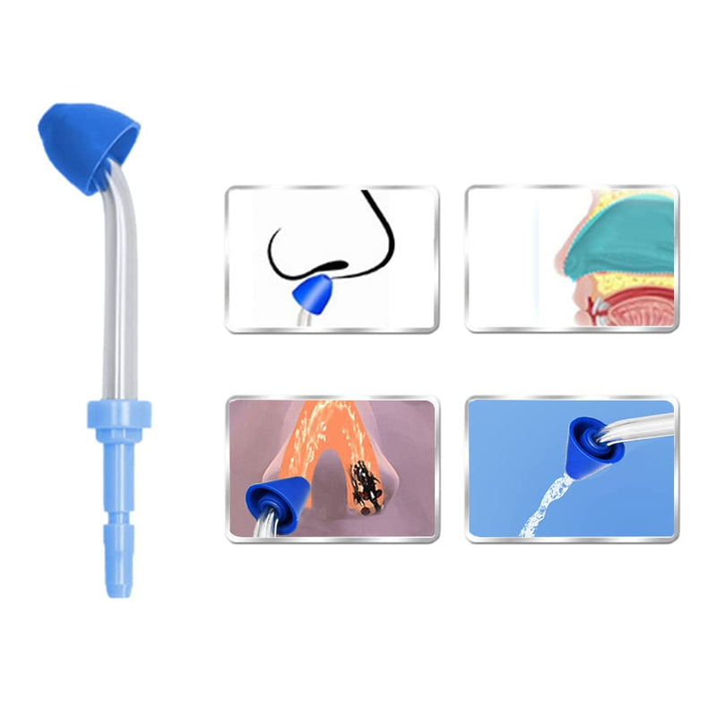 [Australia] - Jerilla 9 Piece Oral Irrigator Nozzle Set Replacement Nozzle Tips Compatible with Waterpik Water Flosser WP-100 WP-250 WP-450 WP-560 WP-660 WP-811 WP-900 WP-940 9 Pieces with Nasal Rinse Nozzle 