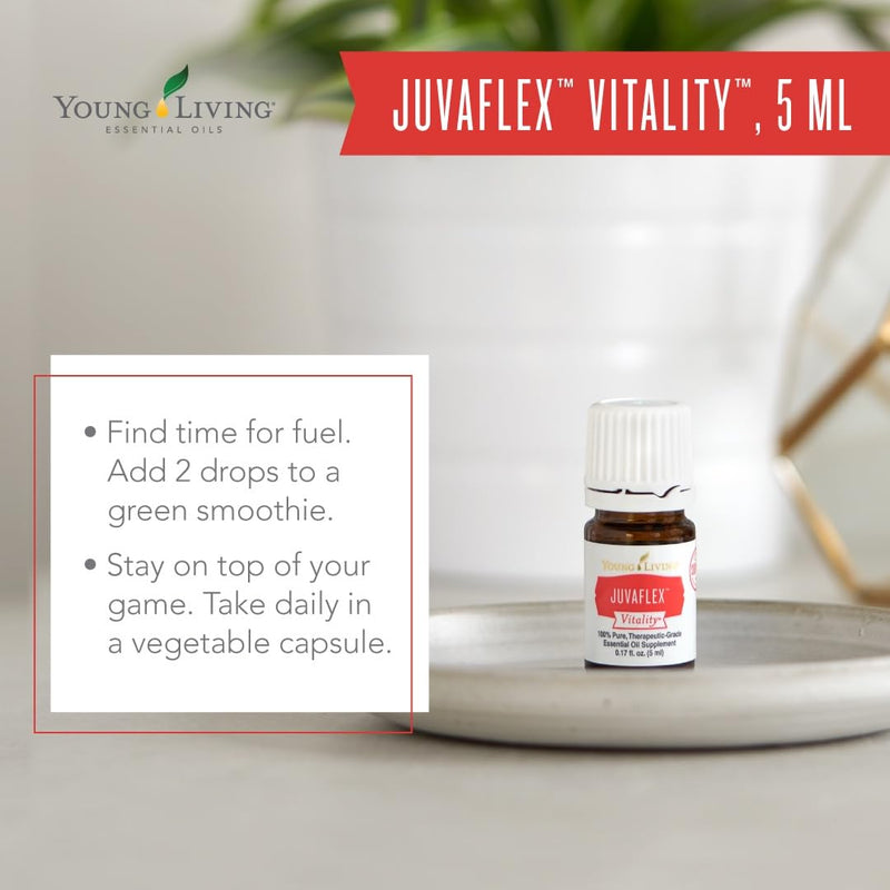 Young Living JuvaFlex Vitality Essential Oil - Support for Cleansing, Holistic Wellness, Natural Detoxification, and a Healthy Lifestyle - Awakening Aroma - 5ml
