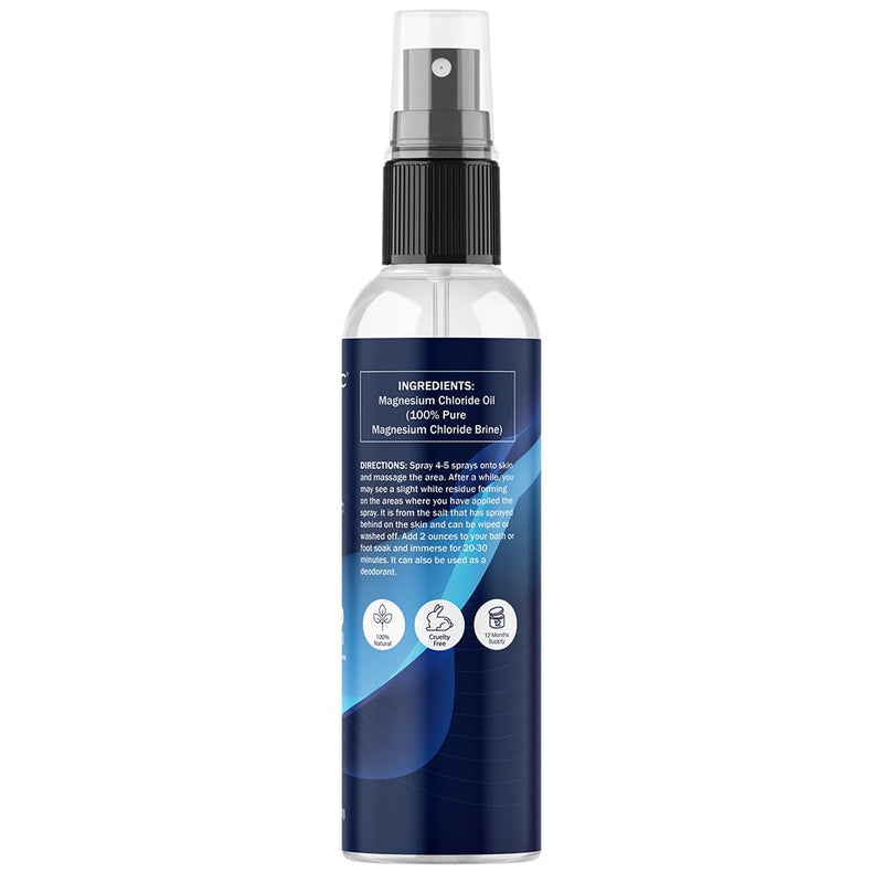 Vitamatic Pure Magnesium Oil Spray - 8 OZ - USP Grade Magnesium Spray, No Unhealthy Trace Minerals