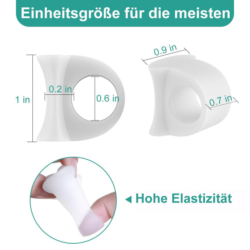 [Australia] - Sosede Pack of 8 silicone toe separators for hallux valgus correction - women and men, silicone toe separators, hammer toe correction, toe protection, toe spacer and stretcher 