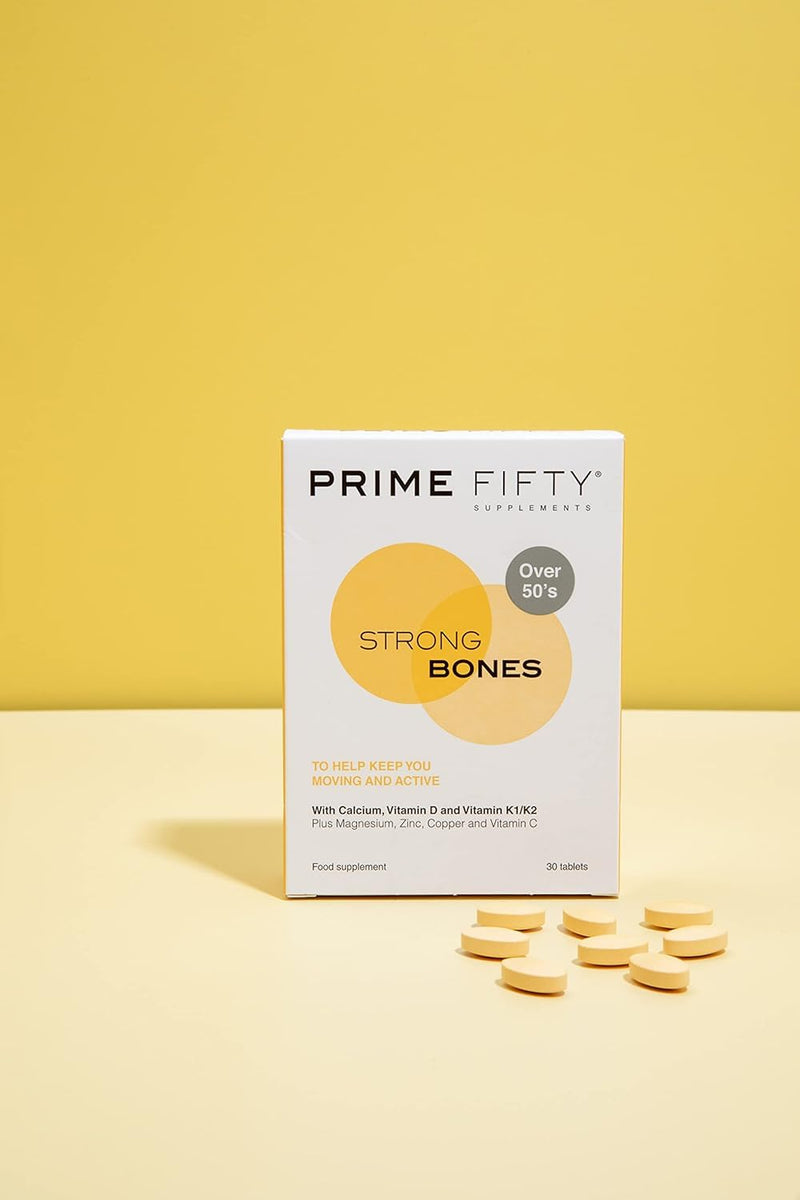 Strong Bones Supplements – 120 Multivitamin Tablets with Calcium, Magnesium, Zinc, Copper & Vitamins – Developed for Over 50s to Help Keep You Active 1 count (Pack of 120)
