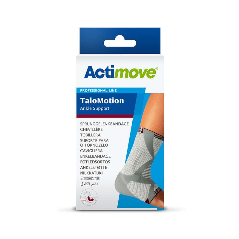 [Australia] - Actimove Professional TaloMotion Ankle Support | Slip-On Compression Ankle Brace for Sprained Ankle, Achilles Tendonitis, Postoperative Care, & Lateral Ligament Injury | Unisex, Charcoal, Left, 2X-Large 