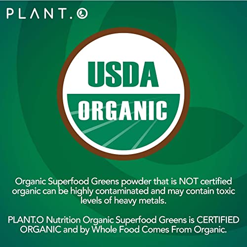 [Australia] - Plant.O Organic Super Greens [Fruit & Veggie Supplement] High Absorption Antioxidants from Green Powder with Alfalfa, Beet Root, Tart Cherry for Immune Support, Gut Health, Energy, 60 Veggie Tablets 60 Count (Pack of 1) 