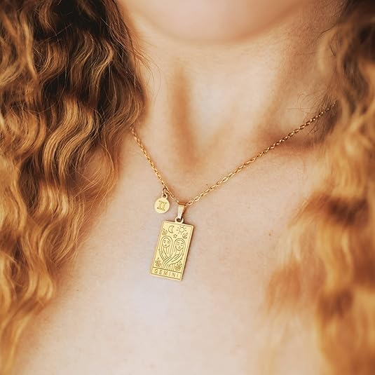 ESOTHERIC Zodiac Gifts for Women- Birthday Gifts Box Set with Crystals, Oracle Card Deck, Zodiac and Constellation Necklace, Succulent Candle, Incense Cones, Horoscope and Crystal Guide- Gemini