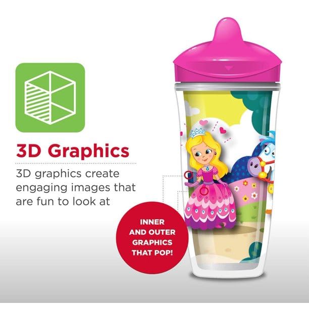 [Australia] - Playtex Baby Sipsters Stage 3 PAW Patrol Spout Cups, Spill-Proof, Leak-Proof, Break-Proof - Red & Blue, 9 Oz, 2 Count Stage 3 - Red & Blue 