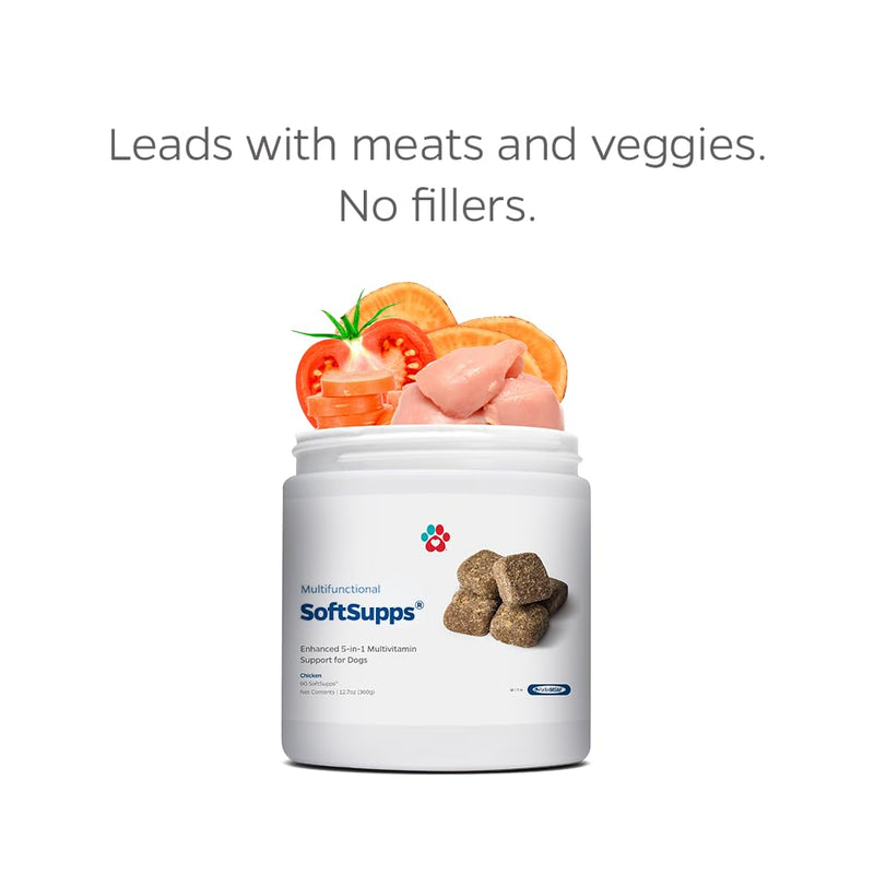 Pet Parents® Multifunctional SoftSupps® Multivitamin for Dogs w/Glucosamine Chondroitin for Dogs, Salmon Oil for Dogs, Probiotics for Dogs - Dog Multivitamin for Dog Immune Support, 90ct Dog Vitamins - PawsPlanet Australia