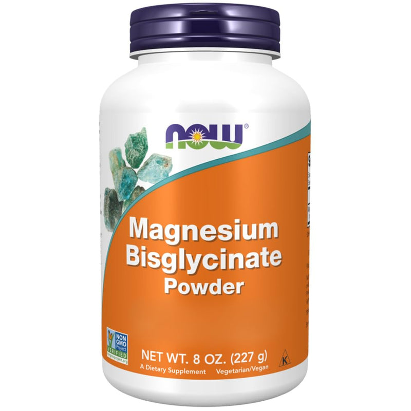 Now Foods, Magnesium Bisglycinate Powder, 227g Vegan Powder, Lab-Tested, Gluten Free, Vegetarian, Soy Free, Non GMO Unflavoured 227 g (Pack of 1)