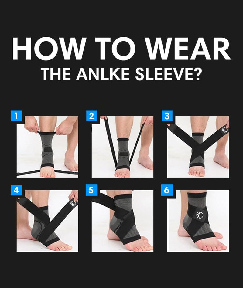 [Australia] - Plantar Fasciitis Sleeve - Plantar Fasciitis Relief, Plantar Fasciitis Socks, Ankle Compression Sleeve, Ankle Support for Women, Plantar Fasciitis Brace, Ankle Sleeve, Ankle Support Men Large Black 1 