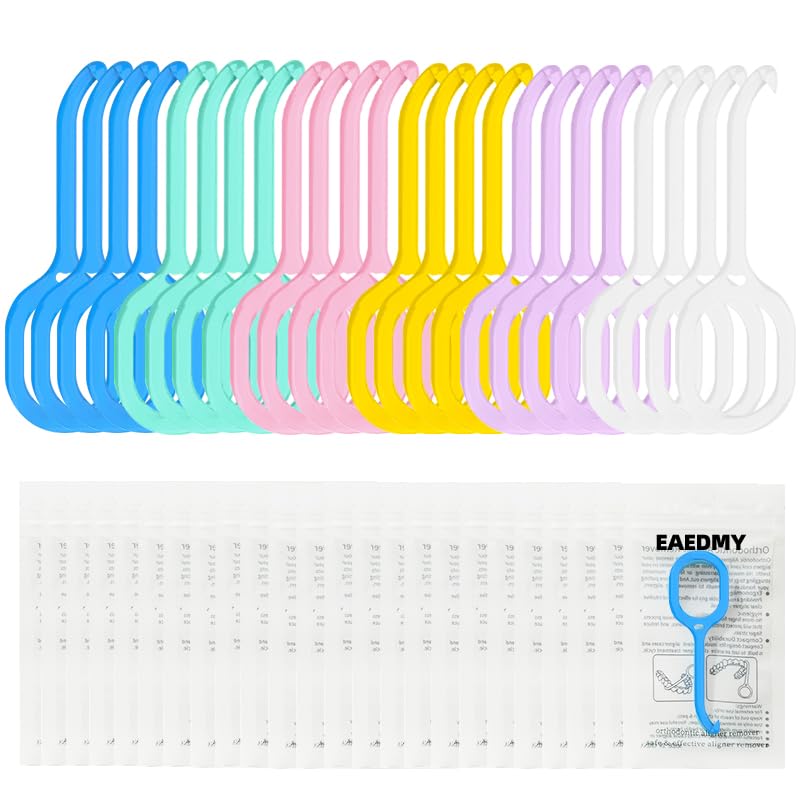 24PCS Clear Aligner Removal Tool for Invisible Removable Braces Retainers and Dentures, Dental Grade Personal Orthodontic Solution Accessories (24pcs) 24pcs