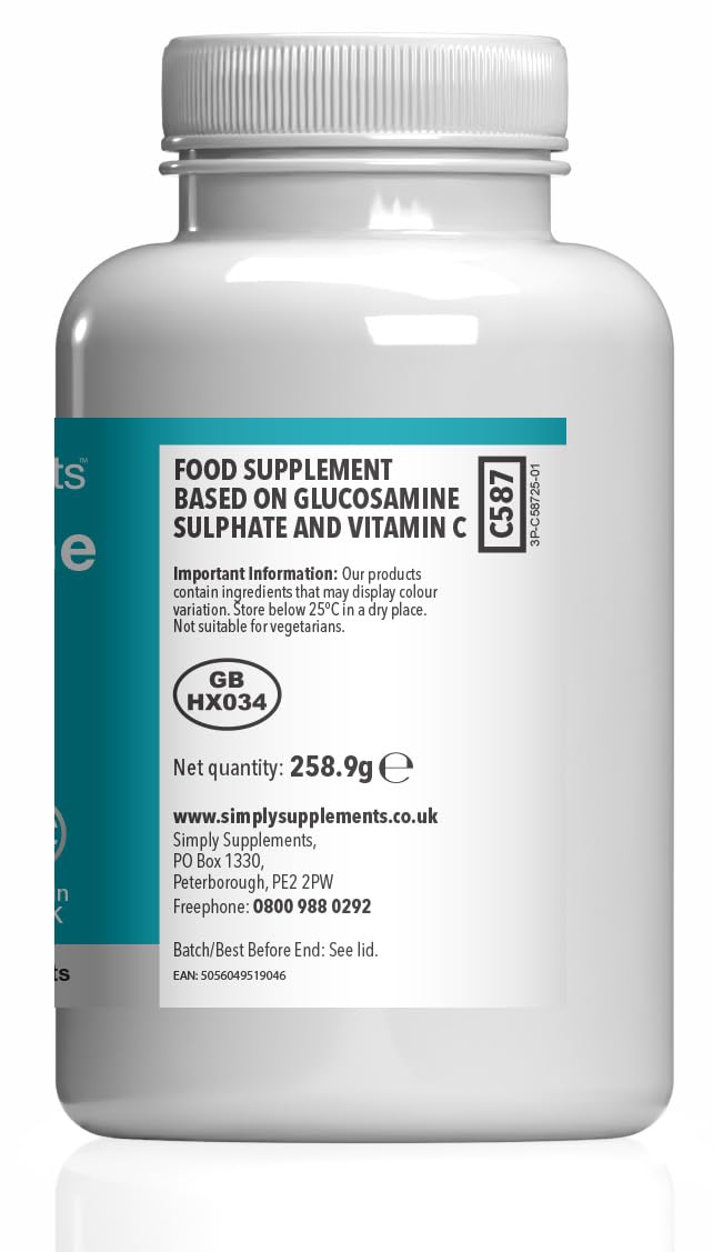 Glucosamine Sulphate 1000mg with Vitamin C | Premium-Grade Glucosamine | 180+180 (360) Tablets | Manufactured in The UK Unflavoured 180 count (Pack of 2)