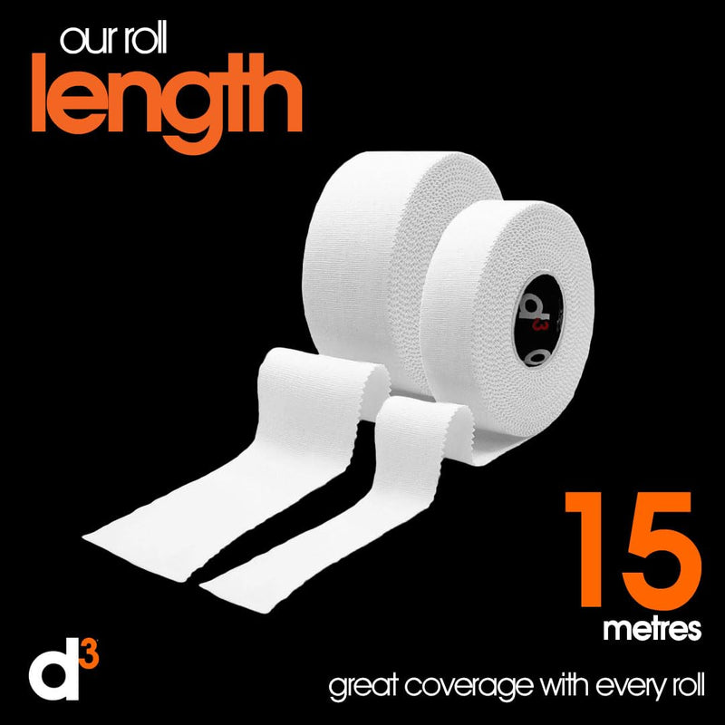 D3 AST Athletic Sports Tape Dual Roll Purple/White 12.5mm + 25mm x 15m (6 Pack) Hand Tearable Zinc Oxide Joint Support Finger Thumb Wrist Strapping Jiu Jitsu Climbing Rowing BJJ 6 Rolls
