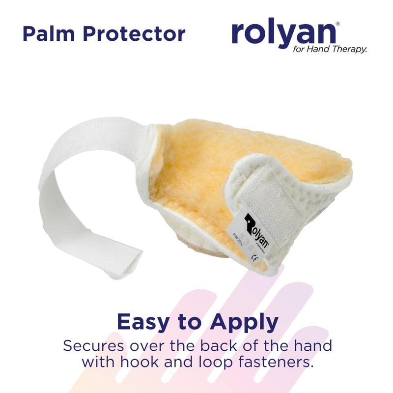 Rolyan Palm Protector for Left Hand, Left Handed Glove for Finger Contracture Prevention, Comfortable Hand Cushion with Soft Sherpa Lining and Palm Pad to Prevent Hand Contractures Standard Glove