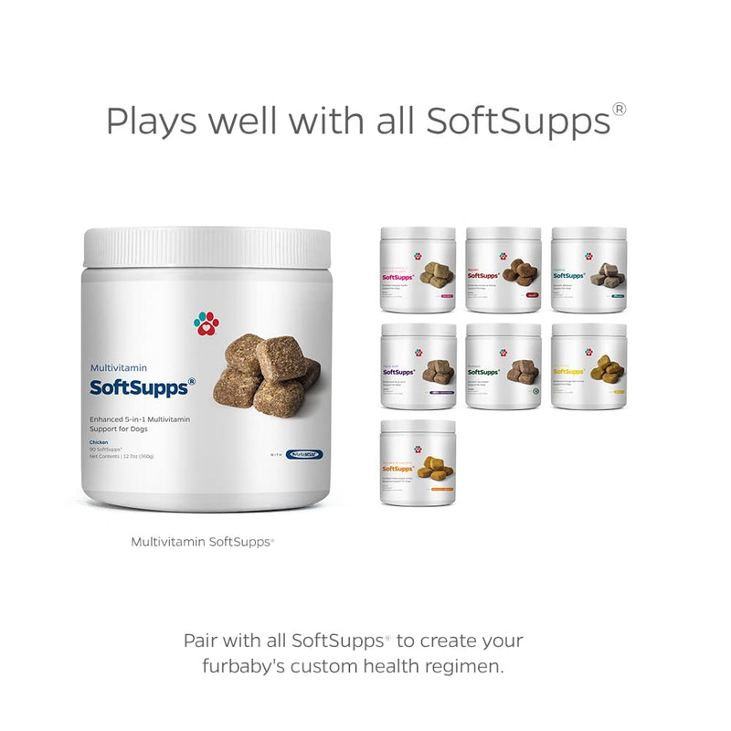 Pet Parents® Multifunctional SoftSupps® Multivitamin for Dogs w/Glucosamine Chondroitin for Dogs, Salmon Oil for Dogs, Probiotics for Dogs - Dog Multivitamin for Dog Immune Support, 90ct Dog Vitamins - PawsPlanet Australia