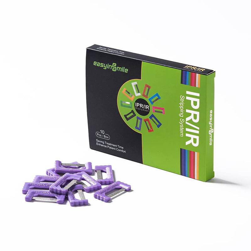 Orthodontic Interproximal Reduction Strips 10PCS Dental IPR/IR Striping System Teeth polishing Strip Single-Hand Use Tooth Enamel Repair Kit (Purple Color) Purple Color