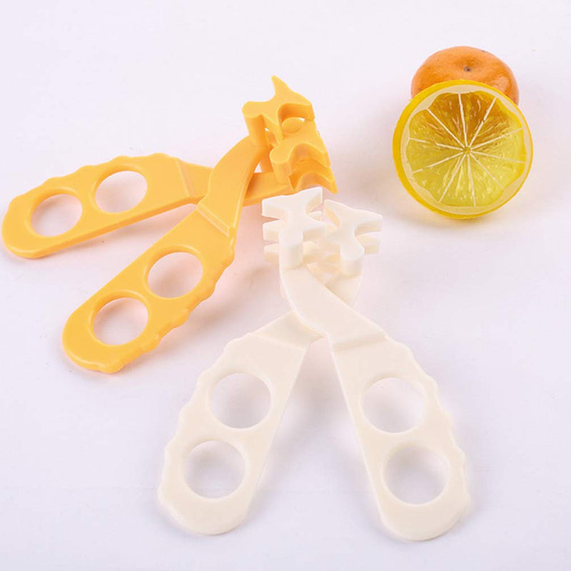 [Australia] - EXCEART 2PCS Baby Food Choppers Food Cutter Multifunctional Masher Chopper Crusher Food Cut Kids Safe Feeding Helper Home Kitchen Food Slicer Shears for Babies Toddlers (Yellow) 