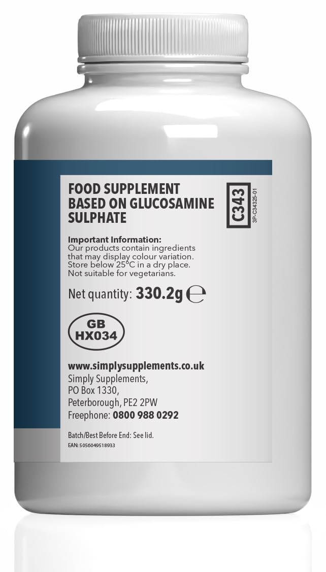 Glucosamine Sulphate 2KCL 1500mg | Supports Active Lifestyles | Marine Sourced | 180 Tablets = 6 Months' Supply | Manufactured in The UK in Accordance with GMP Standards Unflavoured 180 count (Pack of 1)