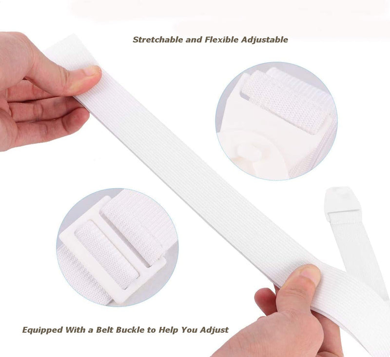 [Australia] - MUYU Lightweight Ostomy Belt, Portable Length Adjustable Strap Ostomy Hernia Belt, for Post-Operative Care After Colostomy Ileostomy Surgery. White 