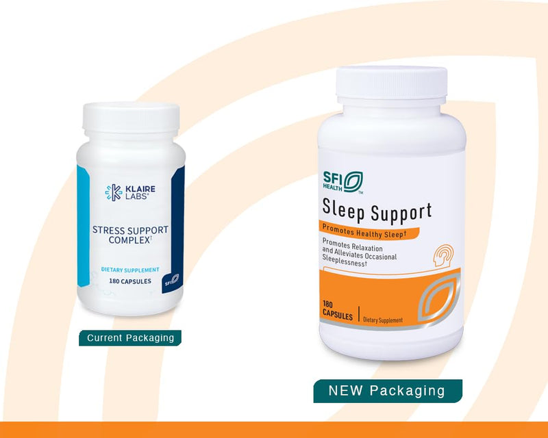 [Australia] - Klaire Labs SFI Health Stress Support Complex - Adaptogenic Blend with GABA, L-theanine & Valerian, No Dairy or Wheat (180 Capsules) 