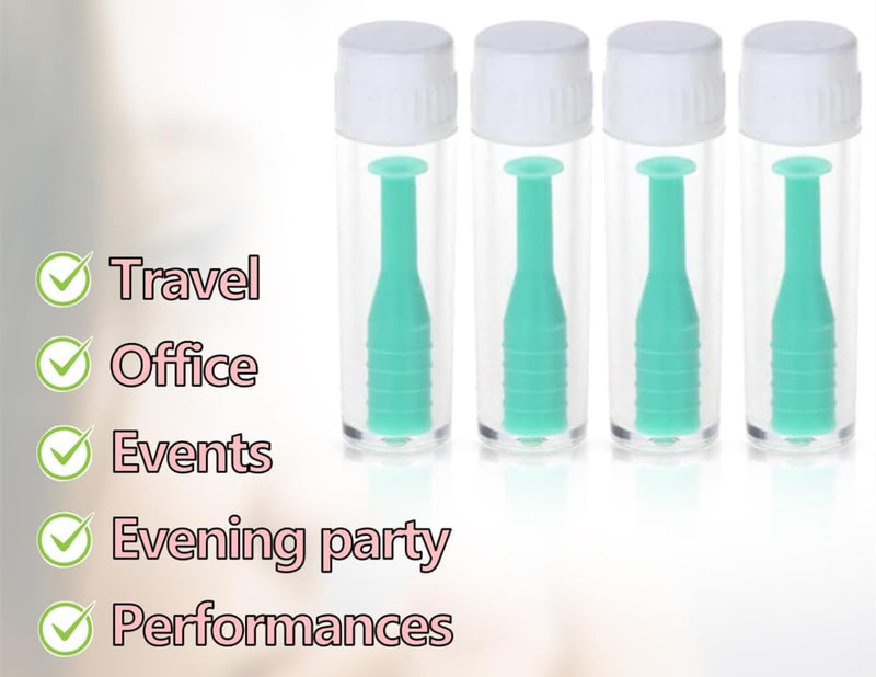 [Australia] - Bessy shop Contact Lens Sucker, Pack of 6 Suckers for Hard Lenses, Soft Contact Lens Green Inserter Remover, Simple Silicone Contact Lens Suction Cup with Bottle, Green 