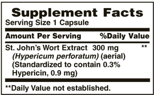 [Australia] - Nature's Bounty St. John's Wort Pills and Herbal Health Supplement, 300mg, 100 Capsules, Gelatin, Dicalcium Phosphate, Silica, Vegetable Magnesium Stearate Unflavoured 100 Count (Pack of 1) 