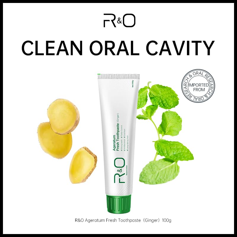R&O Long-Lasting Fresh Ginger Mint Toothpaste, 3.53 oz - Removes Dental Plaque, Relieves Oral Discomfort, Enhances Oral Health, Maintains Fresh Breath - A Miracle for Oral Hygiene(3 Pack)