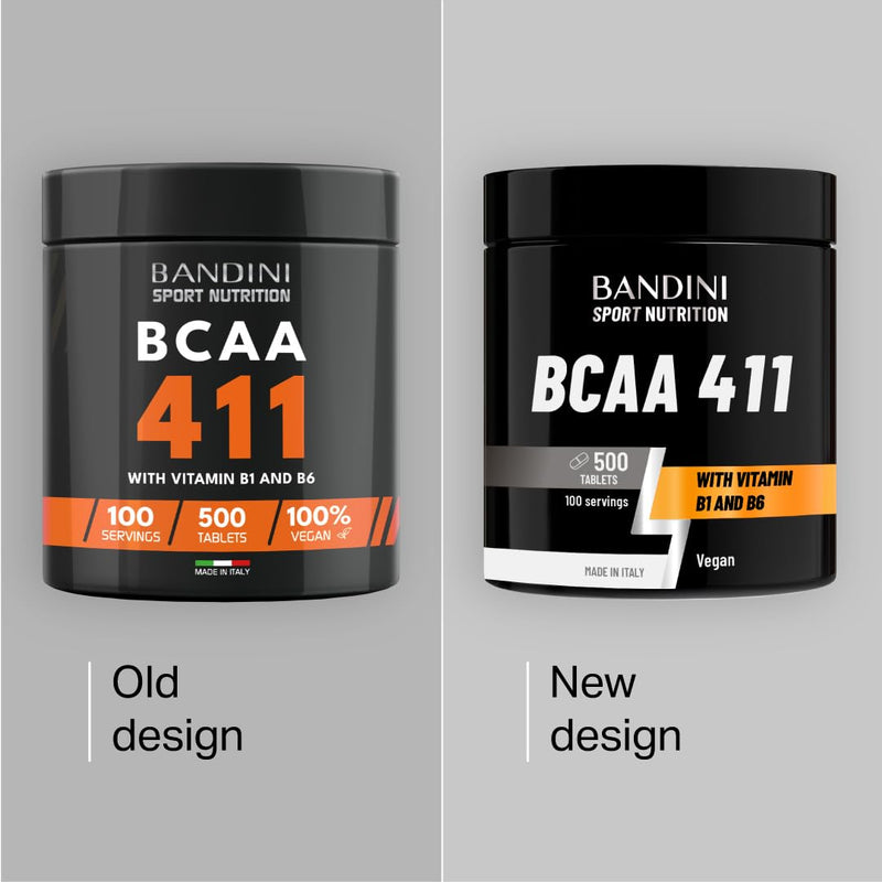 BANDINI® BCAA 4.1.1 500 Tablets - Branched Chain Amino acids BCAAs 4 1 1 | L-Leucine, L-Isoleucine, L-Valine with Vitamin B1 and B6-100% Vegan | Pre and Post Workout Food Supplement - No additives 500 count (Pack of 1)
