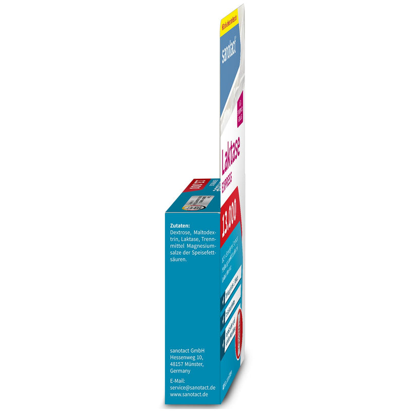 [Australia] - sanotact Lactase 13,000 EXPRESS (40 lactase tablets) • Lactose tablets with immediate effect • For lactose intolerance & milk intolerance • For spontaneous enjoyment of dairy products 40 pieces (pack of 1) 