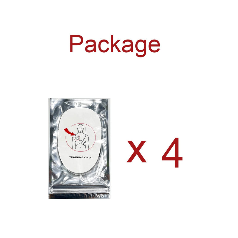 [Australia] - Adult Latex Free Foam AED Replacement Pads for Training Only, 4 Pairs 