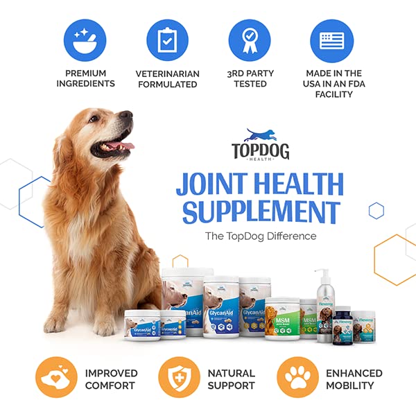 Flexerna Essentials Green Lipped Mussel Powder & MSM for Dogs - Natural Dog Joint & Mobility Support - Natural Glucosamine Chondroitin + Omega-3 Fatty Acids - Anti-Inflammatory - 3 Oz - PawsPlanet Australia