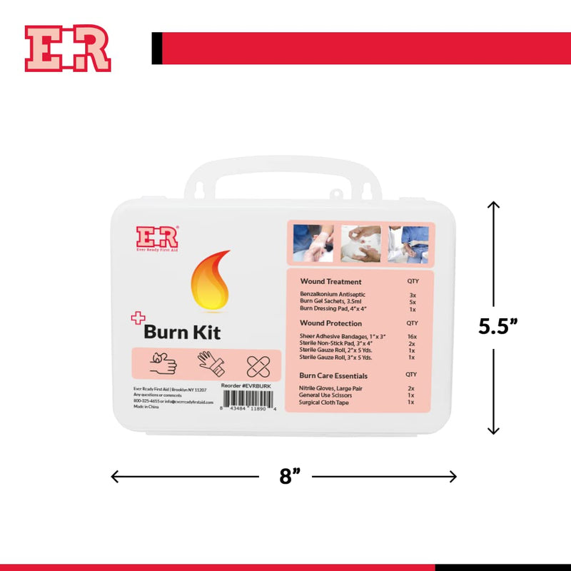 [Australia] - Ever Ready First Aid Basic Burn Kit with Burn Gel & Dressing for Common Burns and Scalds 