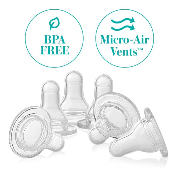 [Australia] - Evenflo Feeding Classic BPA-Free Silicone Medium Flow Nipples - 3 Months+, Clear 6 Count (Pack of 1) 