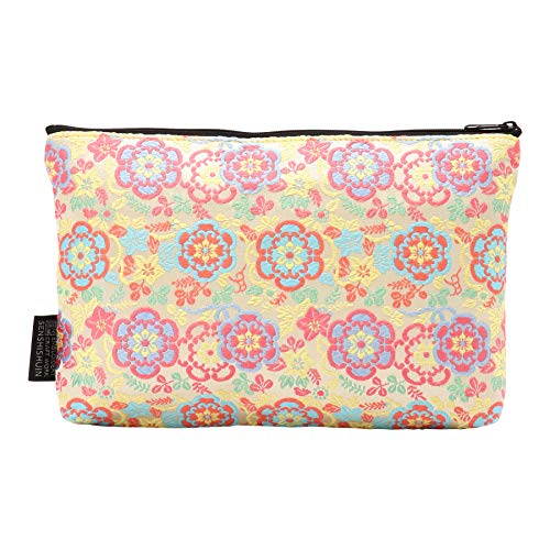 千糸繍院 Brocade zipper pouch, lined with Nishijin brocade, size M. (Remonsaika)